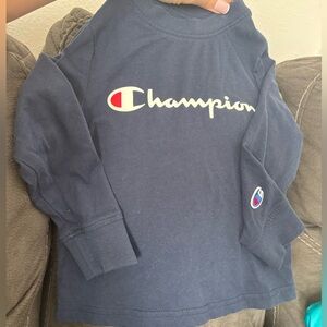 Champion Kids Blue Long Sleeve Tee